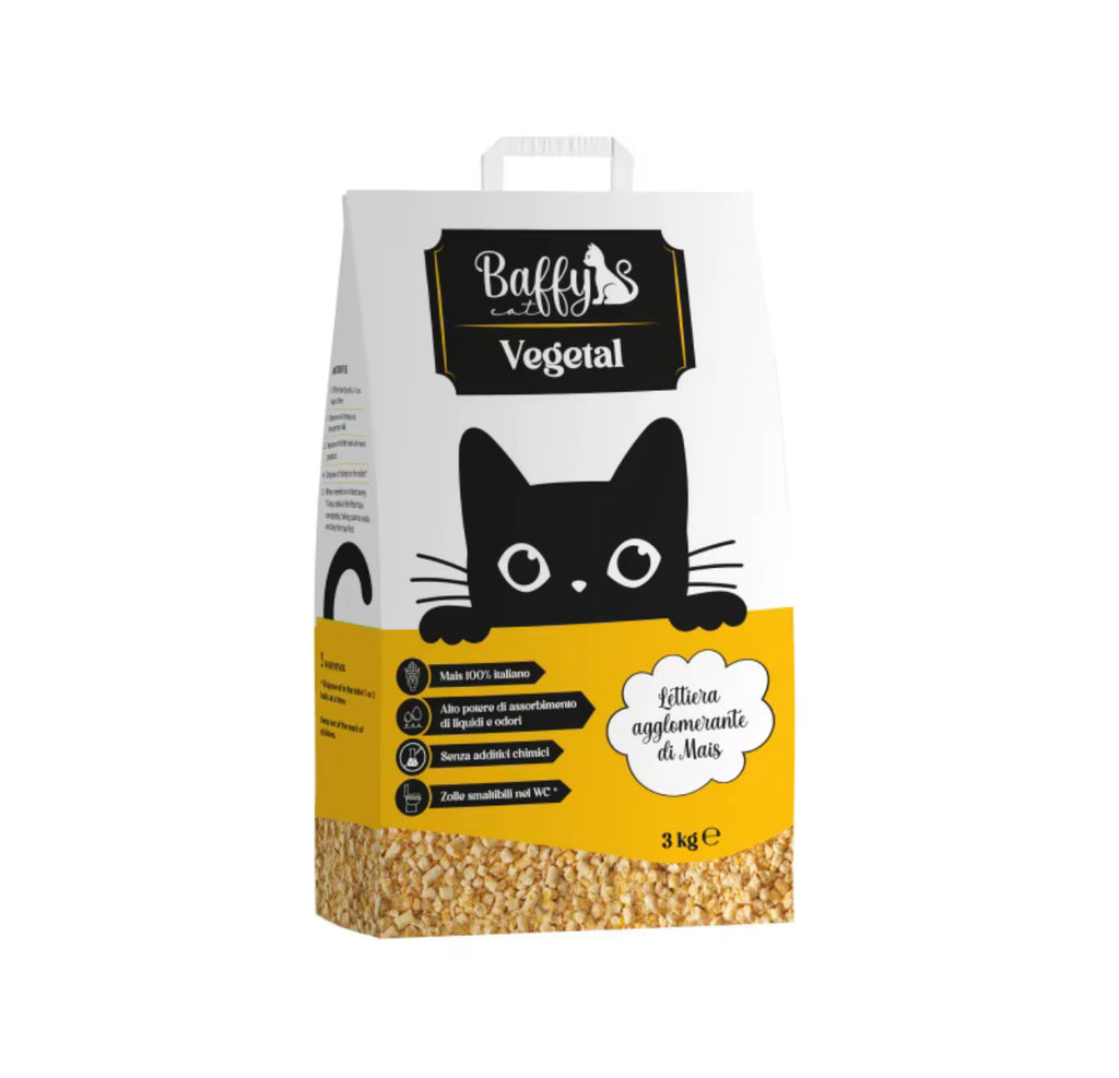 Baffy’s Vegetal – klumpbildande kattströ av majs