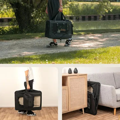 Lionto transportlåda i textil, svart