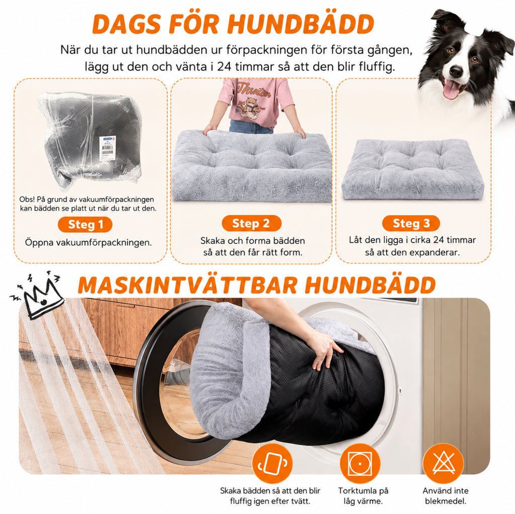 Mjuk hundbädd – bekväm, praktisk och maskintvättbar